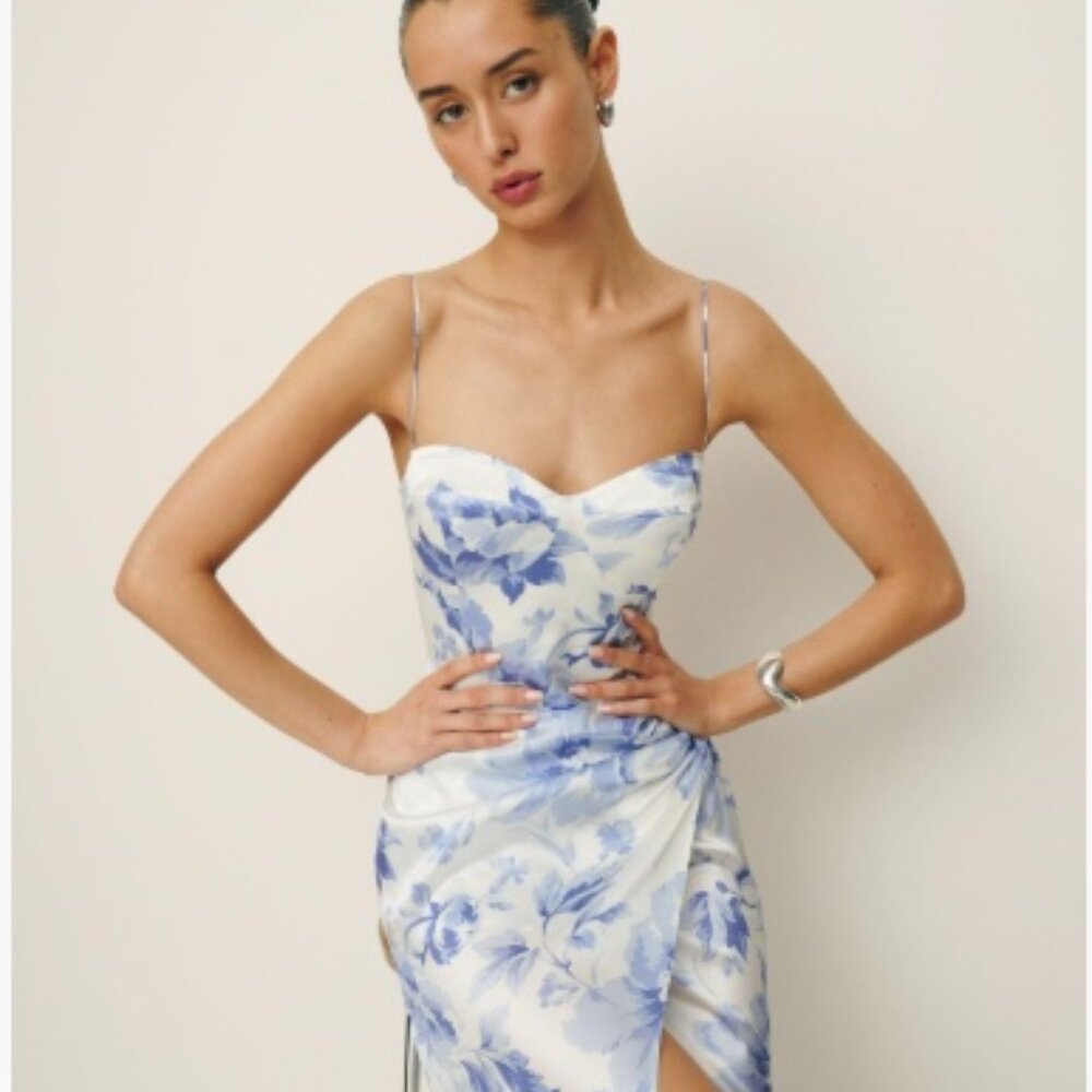 NWT Reformation Marguerite Silk Dress